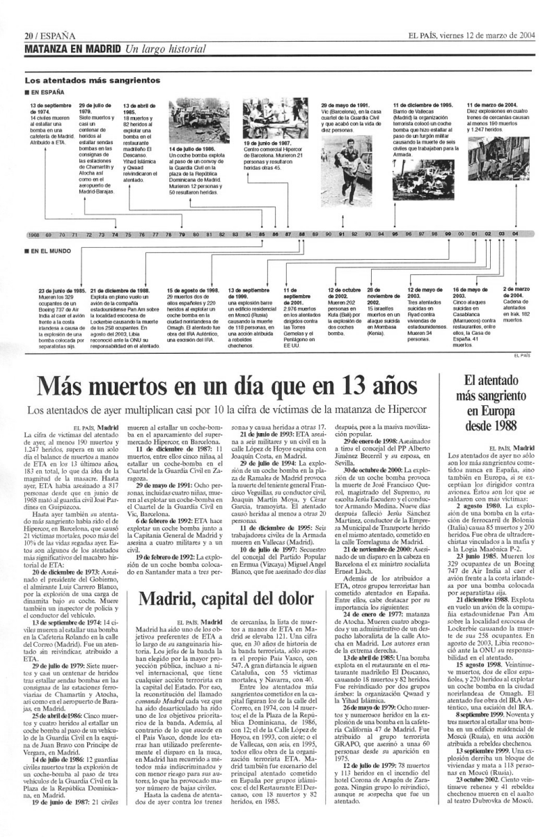 Documento del 11-M Diario El Pais
