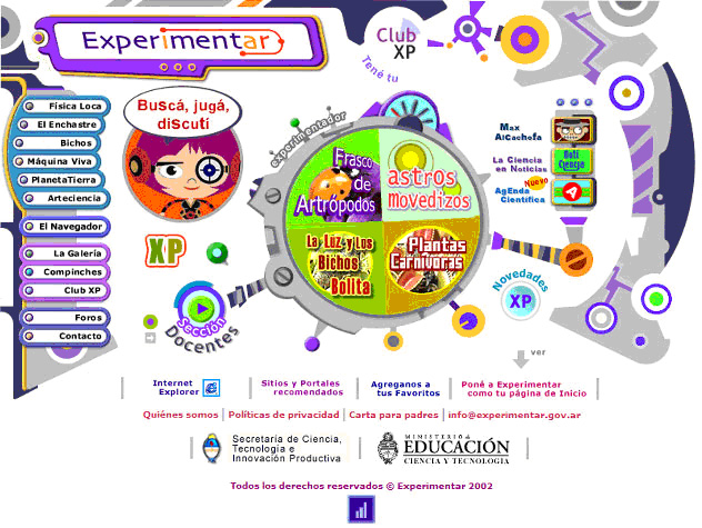 Figura 1. Recurso 1: portal de recursos educativos 'Experimentar'