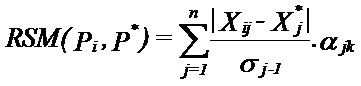 fórmula del cálculo del RSM