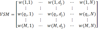 Figure 2: The form of the vector-space-model matrix