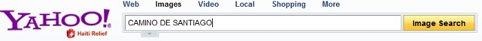 Search in Yahoo Search! With the image search tab activated