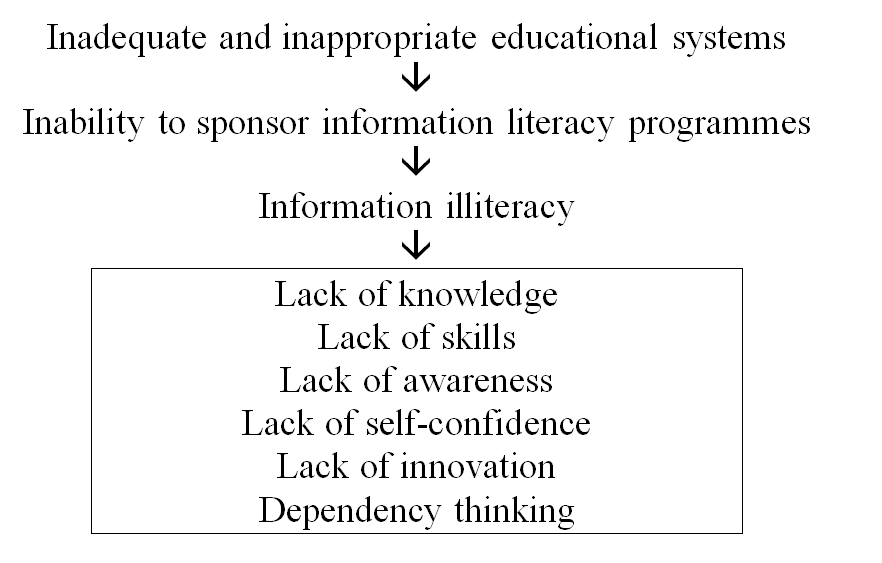 Figure 1. Information illiteracy constraints to development