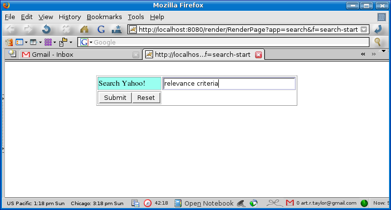 Search engine interface