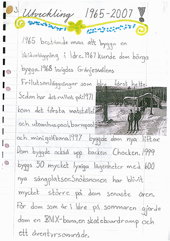 Figure 4: A page from a booklet on the Swedish skiing resort Idre.