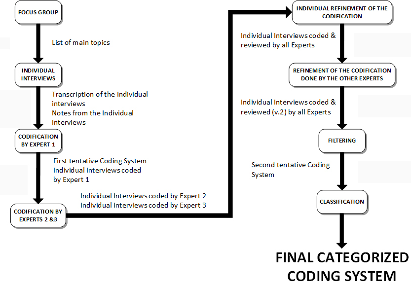 Figure 1: Steps followed to carry out the qualitative studies