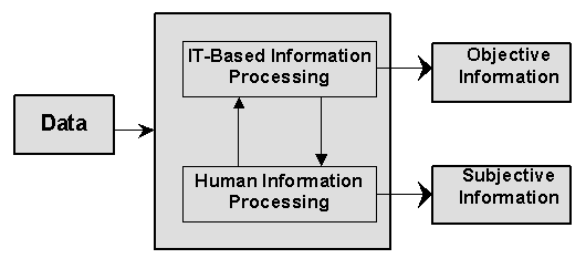 Figure 7: The modified IS model incorporating both objective (IT-sourced) and subjective (human-sourced) information.